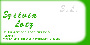 szilvia lotz business card